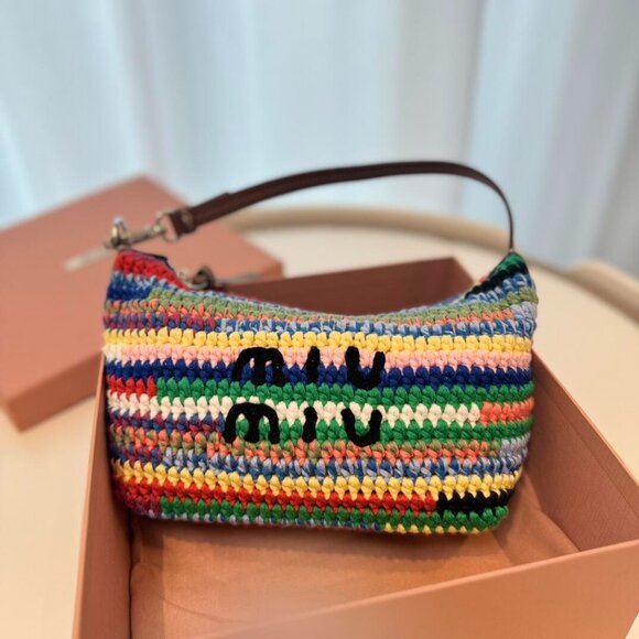 Miu Miu Crochet Rainbow Pouch - Picture 1 of 6